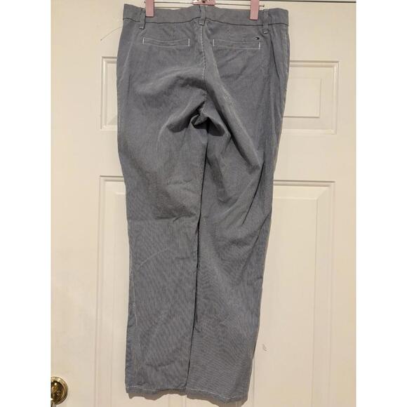 Womens sz 4 Tommy Hilfiger blue/white striped pants #367 - Picture 2 of 2